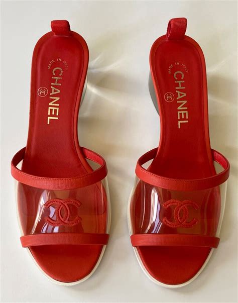 coco chanel clear slides|CHANEL.